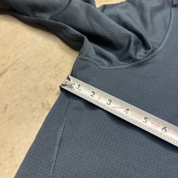 Eddie Bauer Sweater Mens XXL Gray Grid Fleece Pullover 1/4 Zip Outdoors - Picture 5 of 9